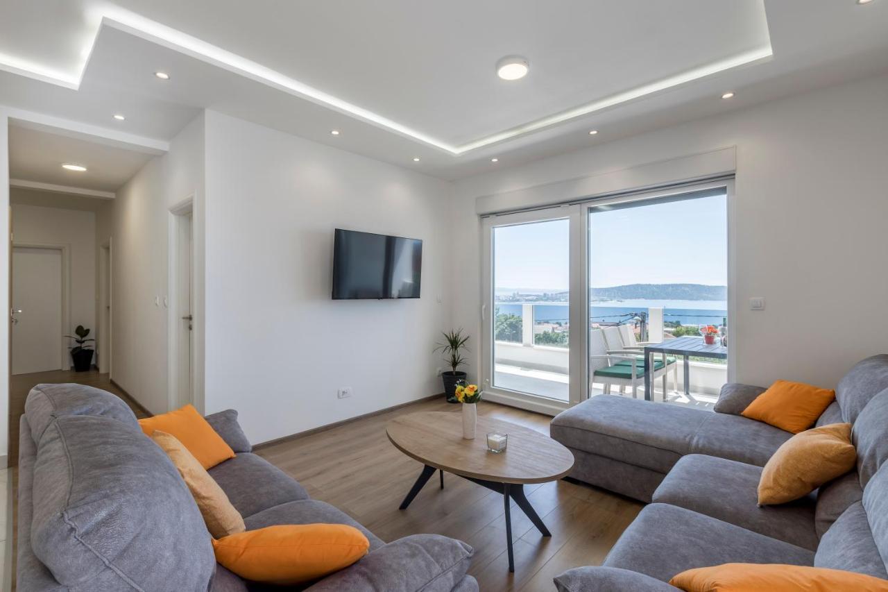 Luxury Villa La Nonna Ana - Heated Pool, Sea View, Near Split Каштела Экстерьер фото