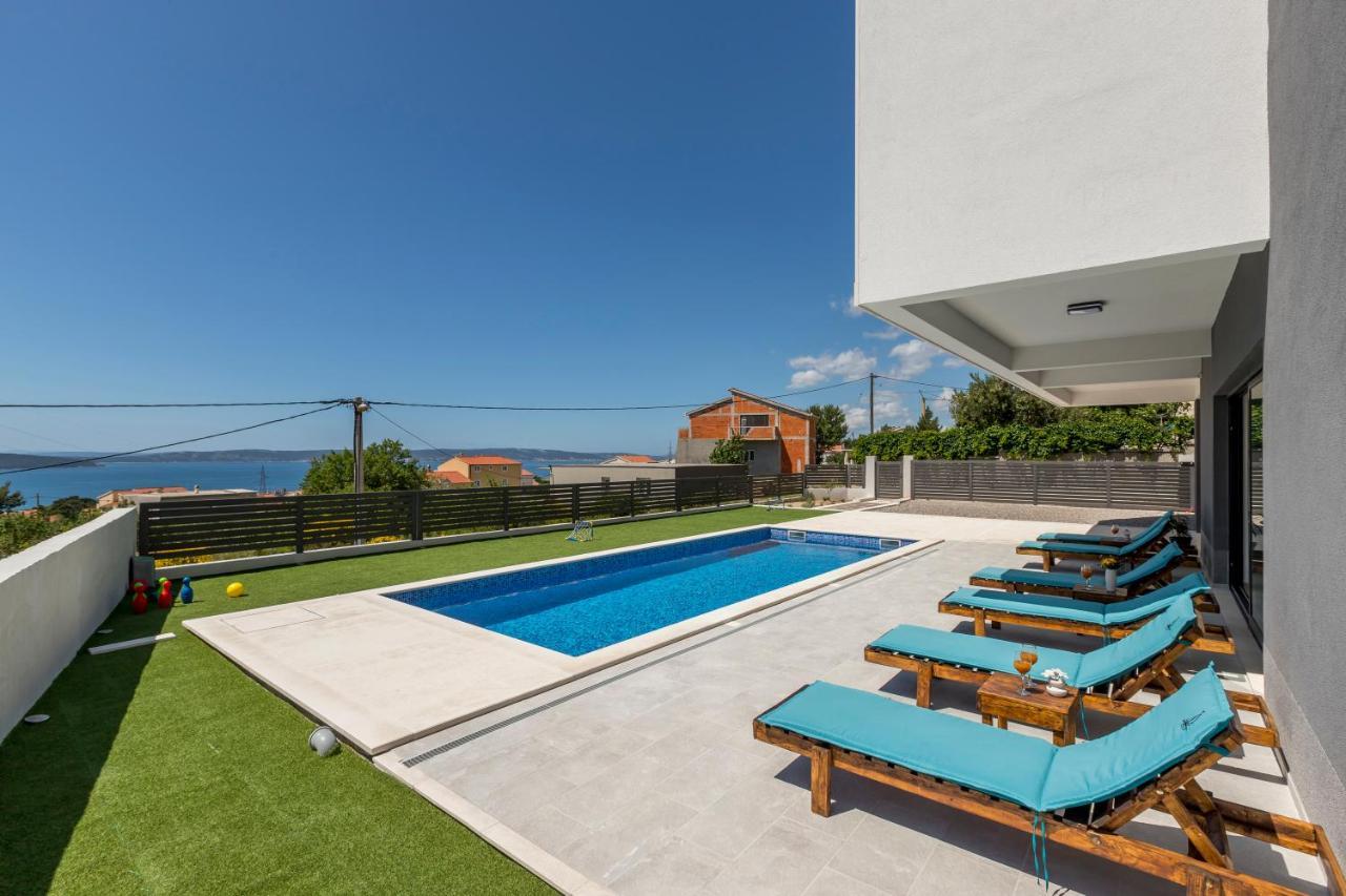 Luxury Villa La Nonna Ana - Heated Pool, Sea View, Near Split Каштела Экстерьер фото